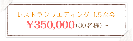 レストランウエディング 1.5次会