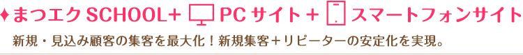 まつエクSchool+PCサイト+スマートフォンサイト 新規・見込み顧客の集客を最大化!